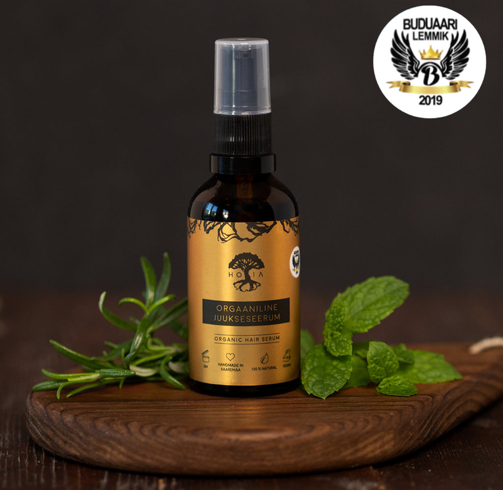 HOIA plaukų serumas – nuo slinkimo, žilimo ir niežėjimo, su juodgrūdėmis (50 ml)